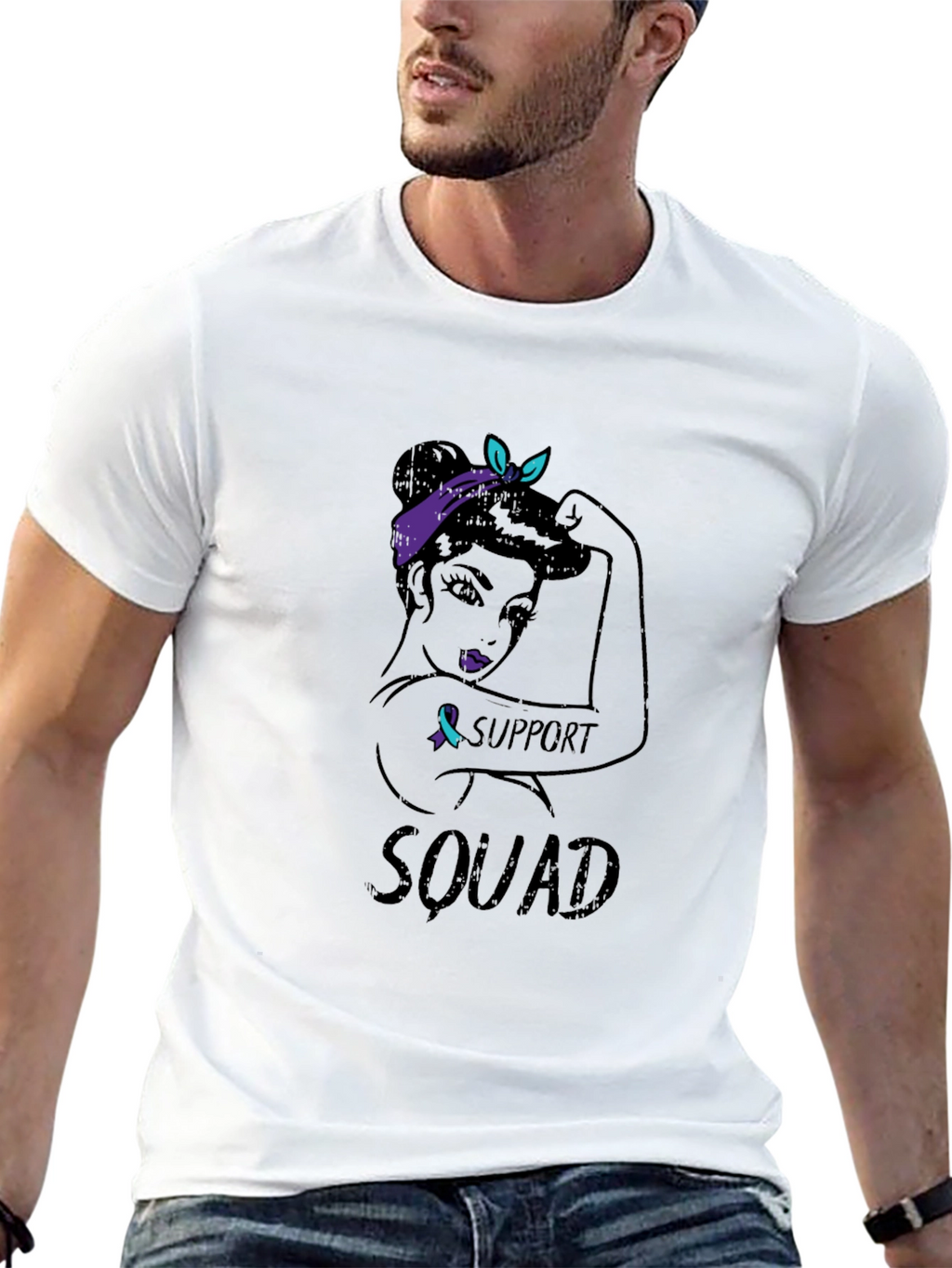 Support Squad Graphic Tee - Black