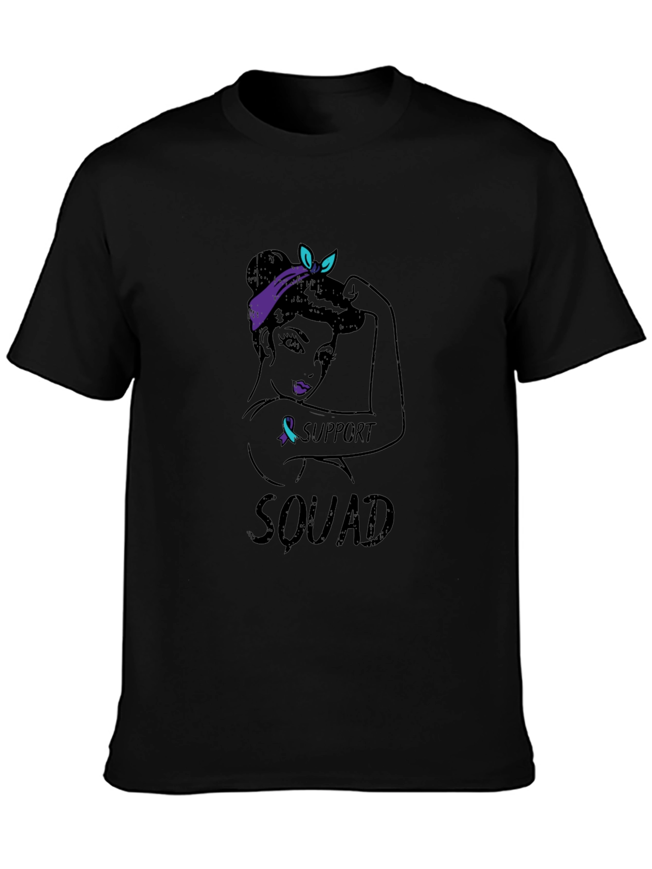 Support Squad Graphic Tee - Black