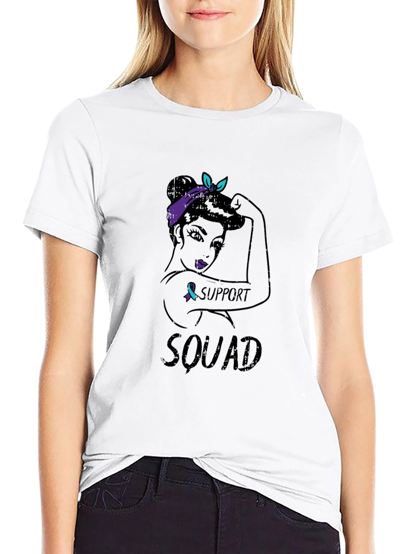 Support Squad Graphic Tee - Black