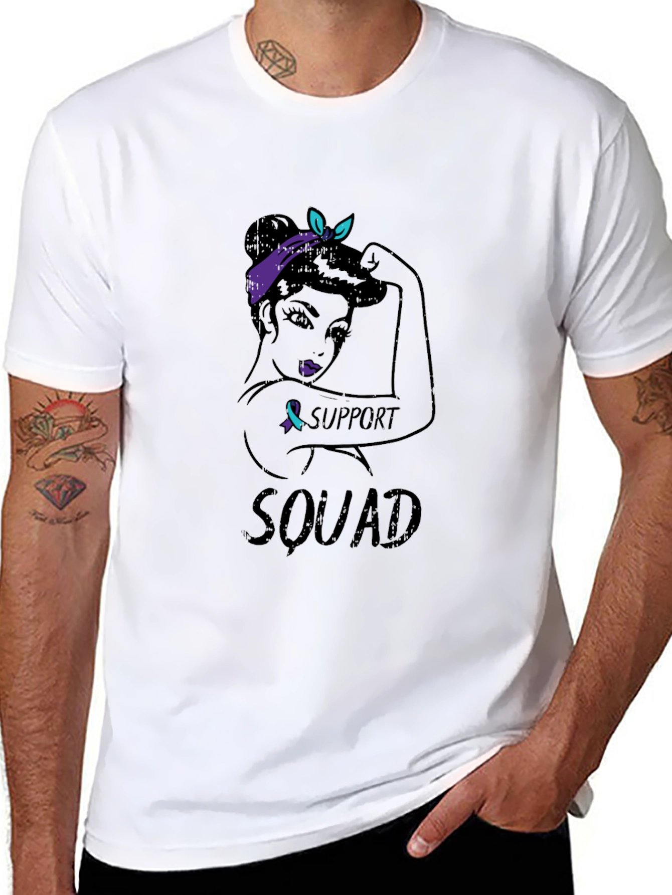 Support Squad Graphic Tee - Black
