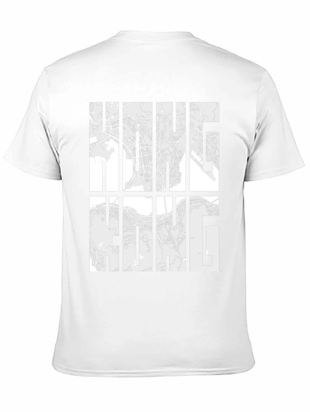 Hong Kong Map Graphic Black T-Shirt