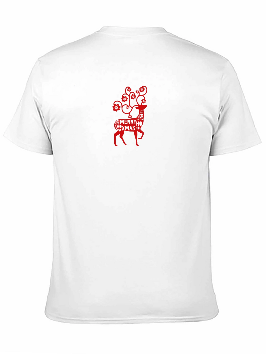 Merry Christmas Deer Graphic Tee - Black