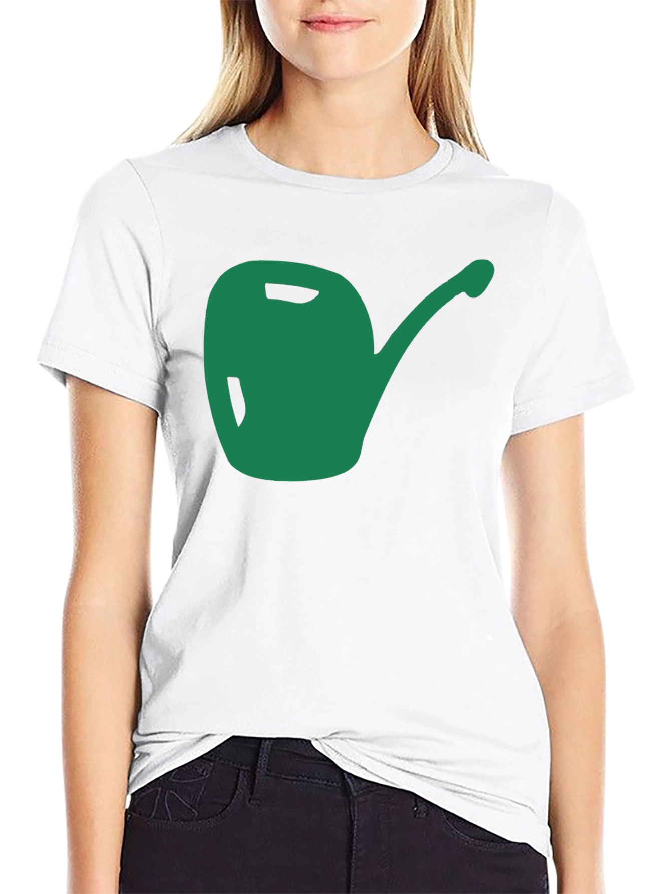 Green Watering Can Graphic T-Shirt