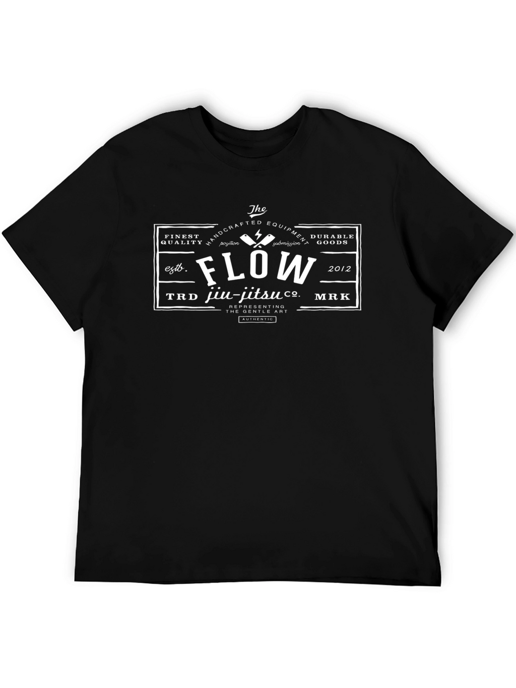 Mens Black FLOW Jiu-Jitsu Graphic T-Shirt