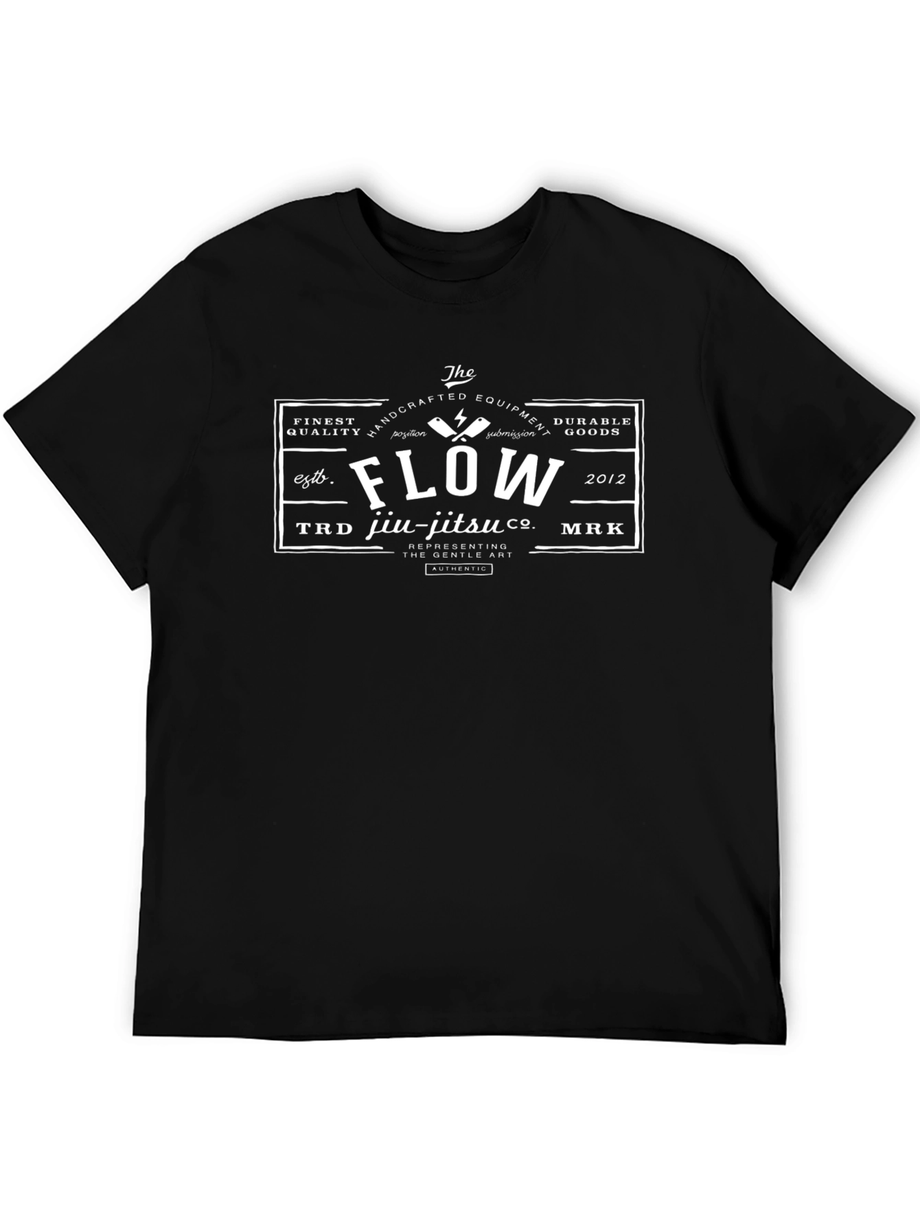 Mens Black FLOW Jiu-Jitsu Graphic T-Shirt