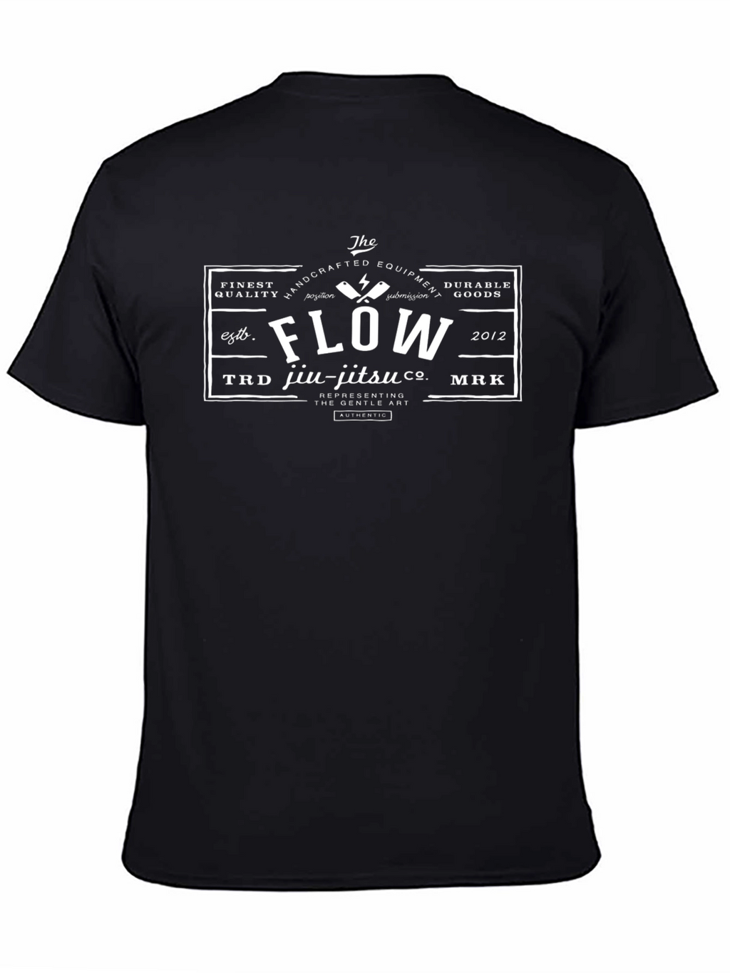 Mens Black FLOW Jiu-Jitsu Graphic T-Shirt