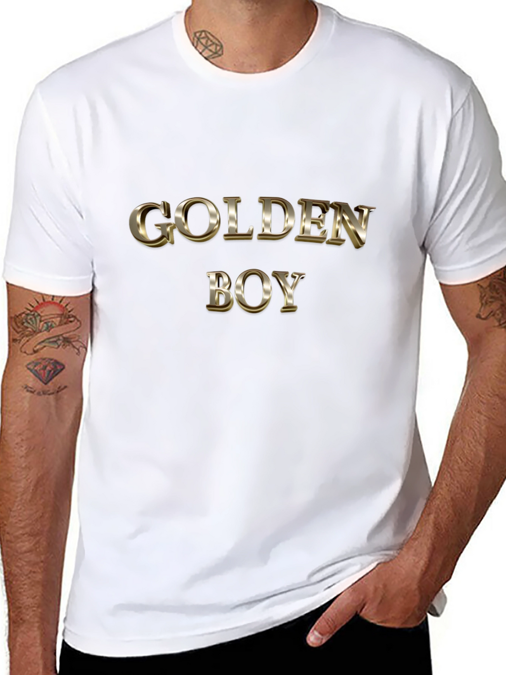 Golden Boy Graphic Tee - Stylish Mens Shirt