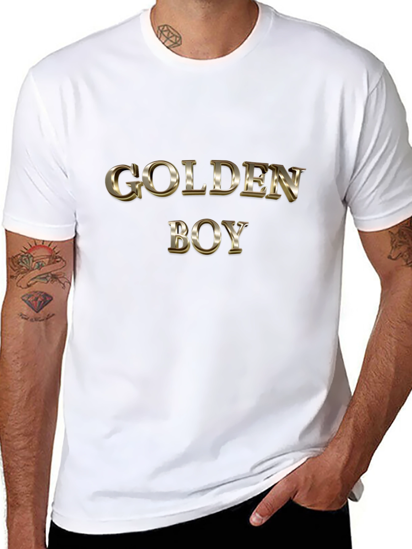 Golden Boy Graphic Tee - Stylish Mens Shirt