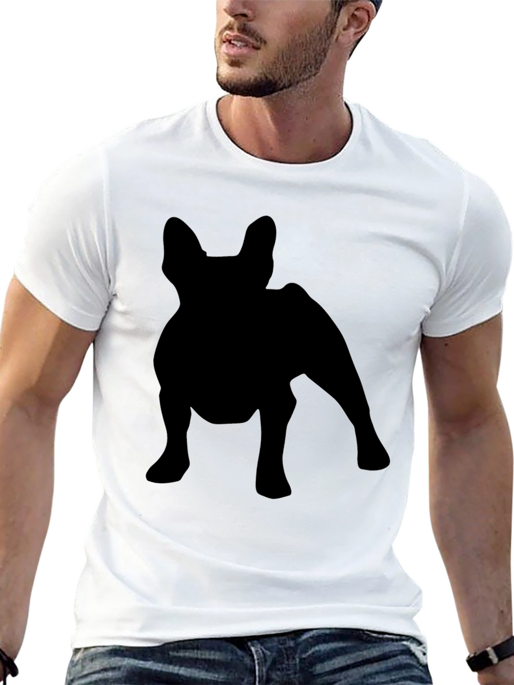 Black French Bulldog Silhouette T-Shirt