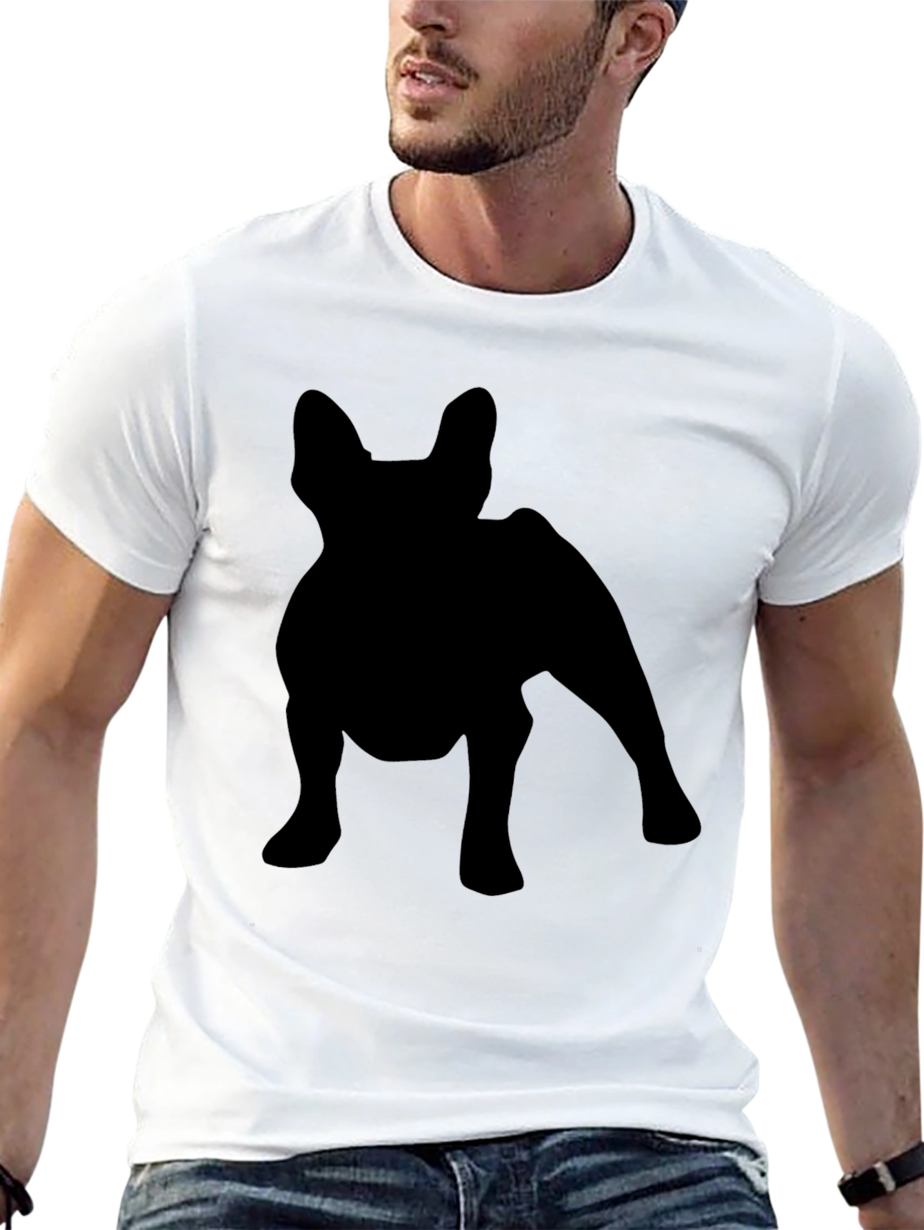 Black French Bulldog Silhouette T-Shirt