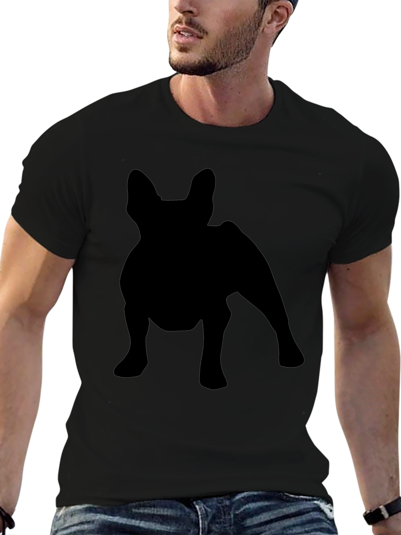 Black French Bulldog Silhouette T-Shirt