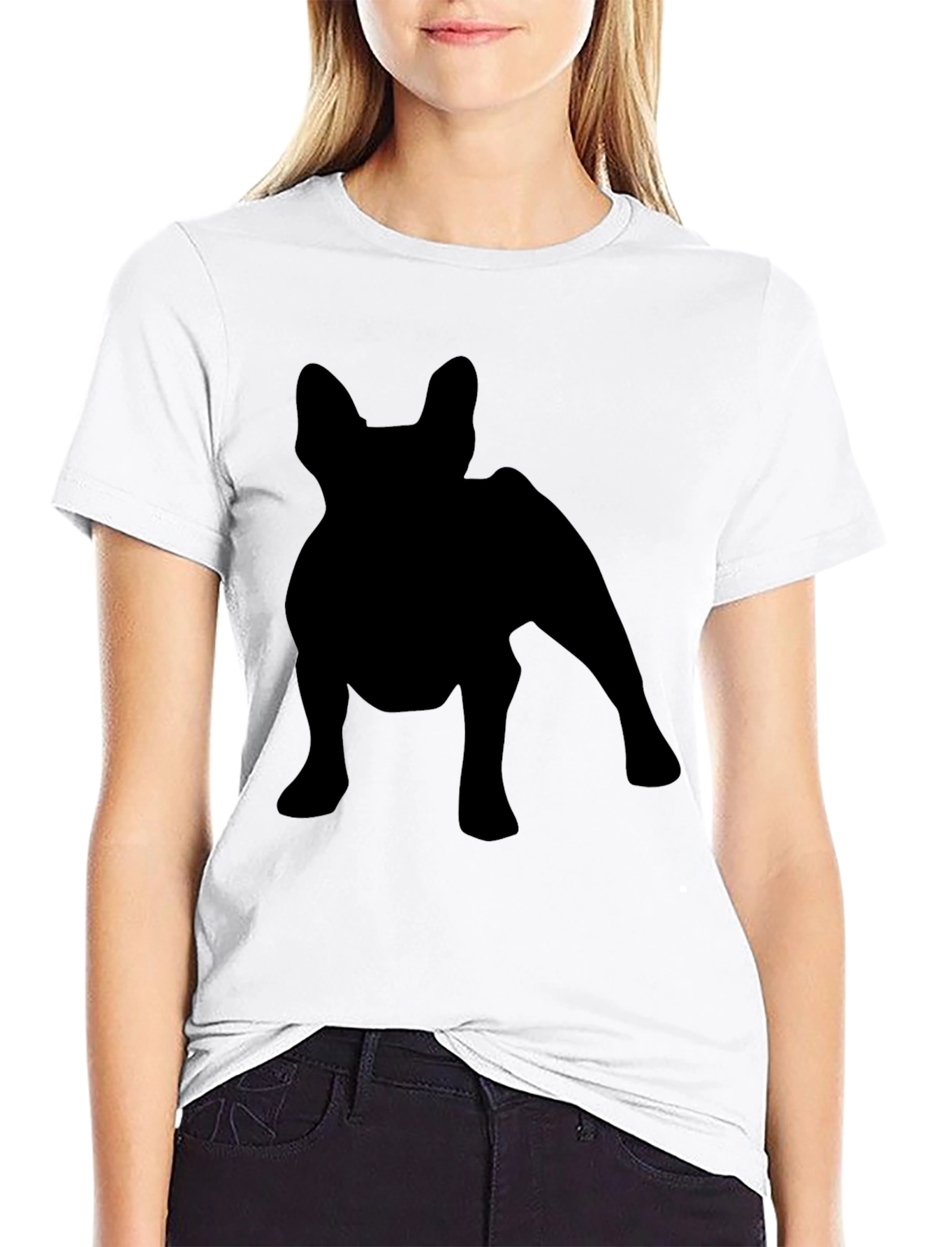 Black French Bulldog Silhouette T-Shirt