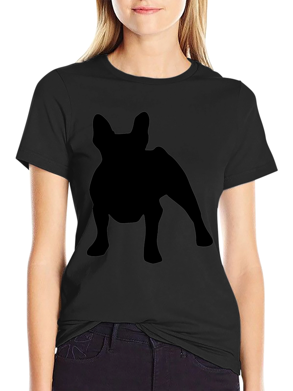 Black French Bulldog Silhouette T-Shirt