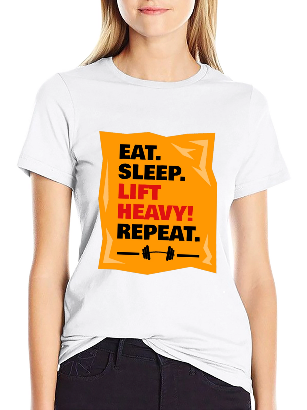 Eat Sleep Lift Heavy Repeat Black T-Shirt