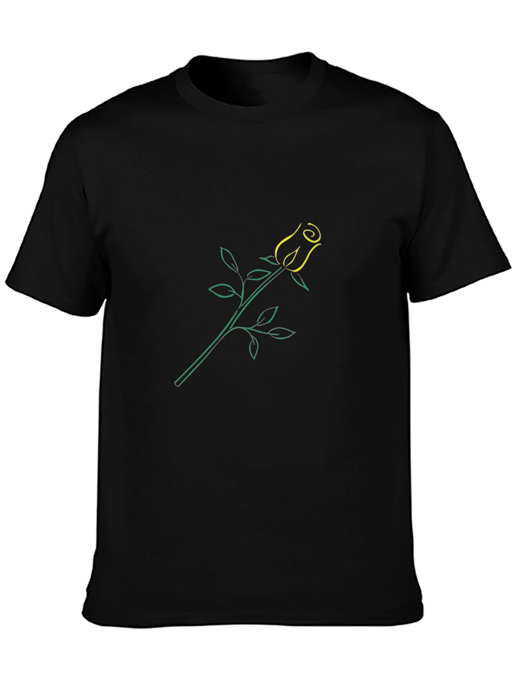 Modern Rose Graphic Print T-Shirt