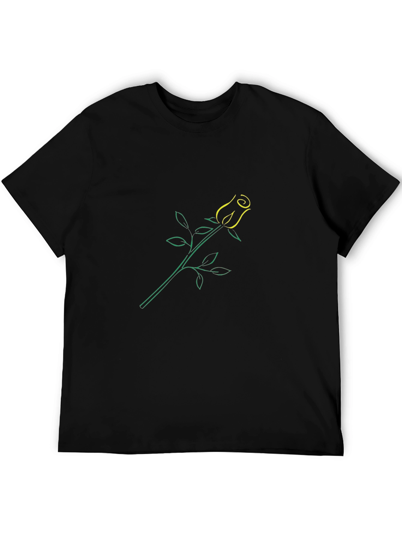 Modern Rose Graphic Print T-Shirt
