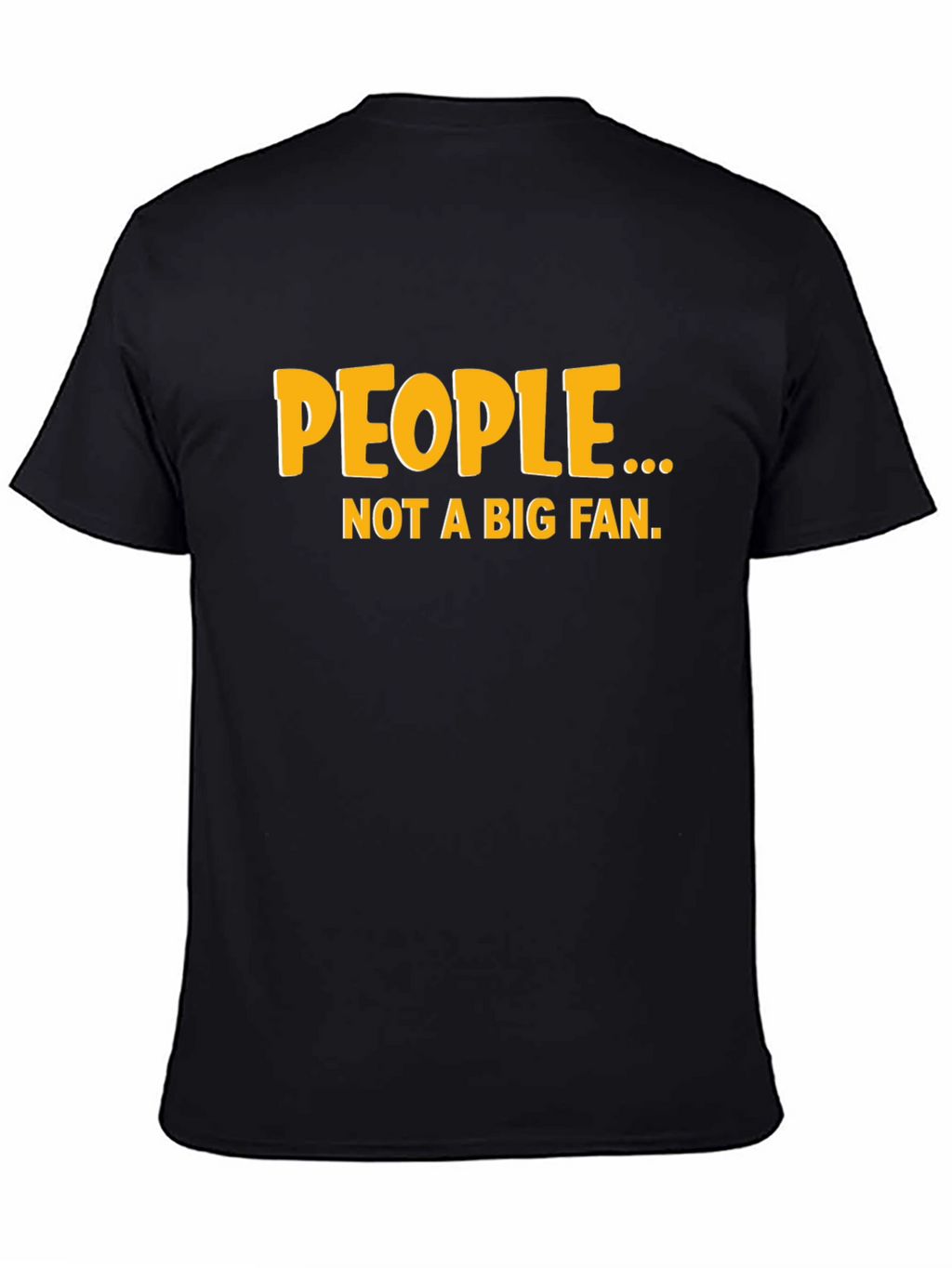 Funny People... Not a Big Fan Black Graphic Tee