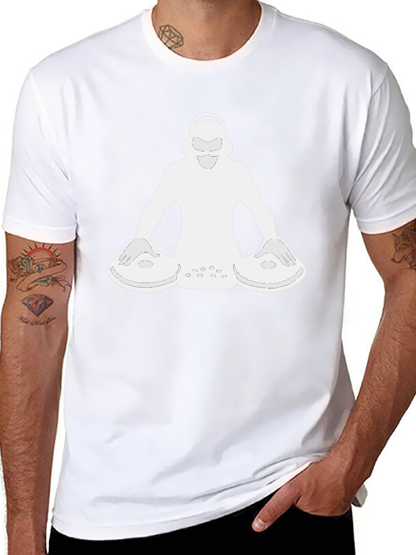DJ Graphic Tee - Black Short Sleeve Shirt