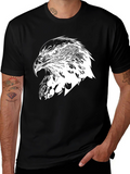 Mens Black T-Shirt - Eagle Graphic Tee