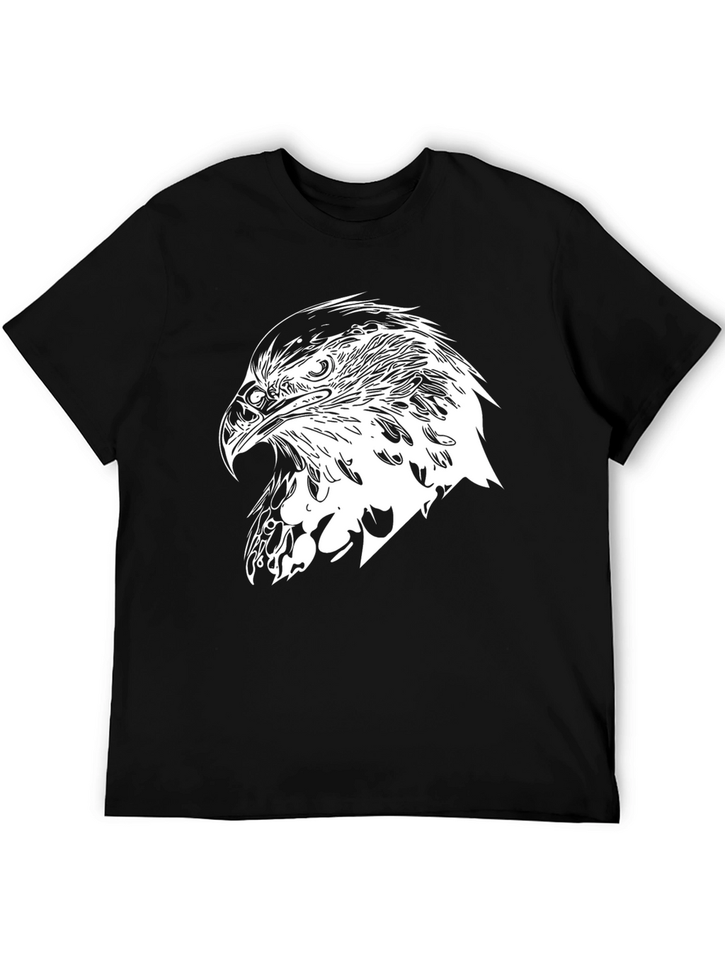 Mens Black T-Shirt - Eagle Graphic Tee