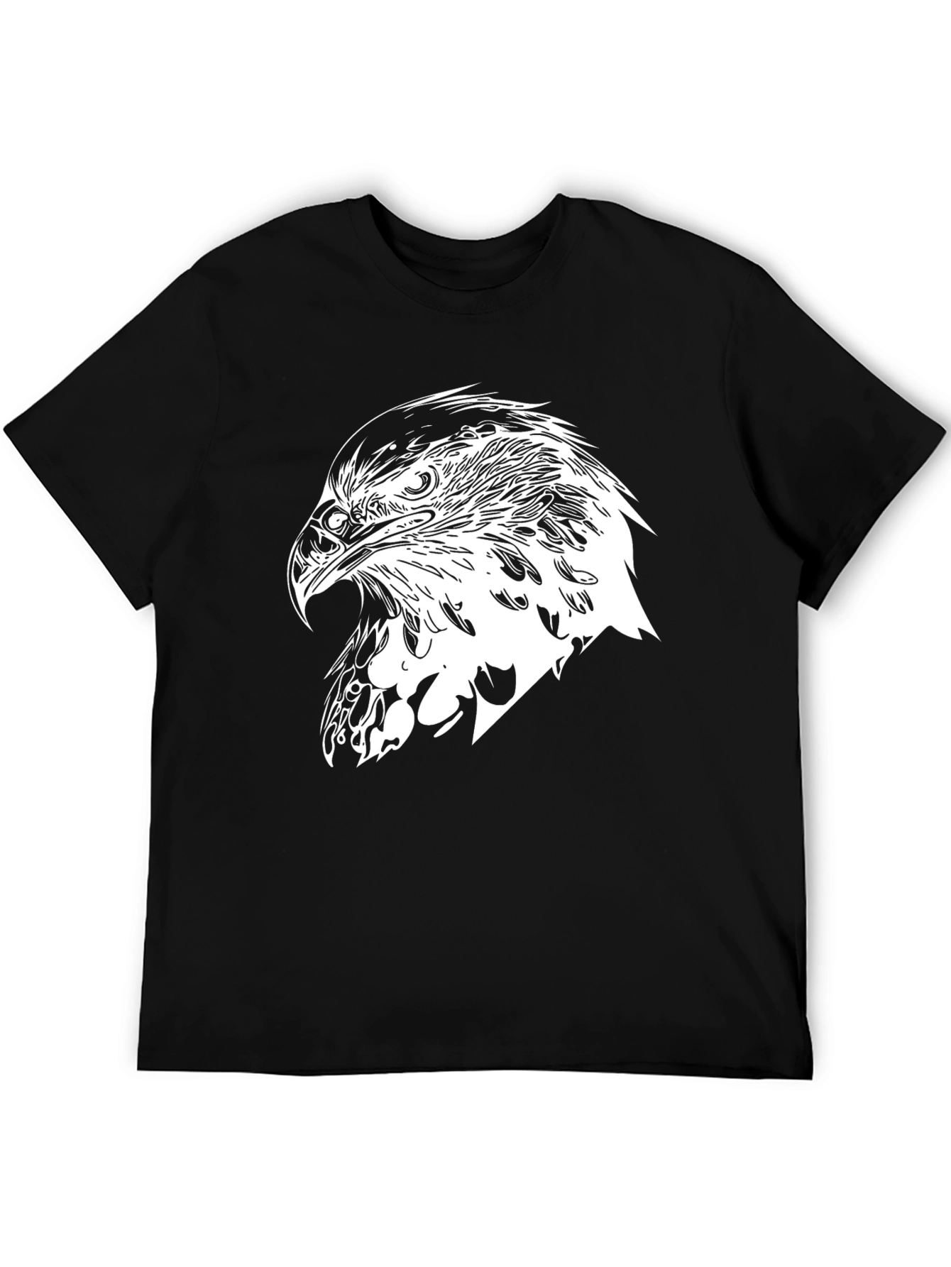 Mens Black T-Shirt - Eagle Graphic Tee