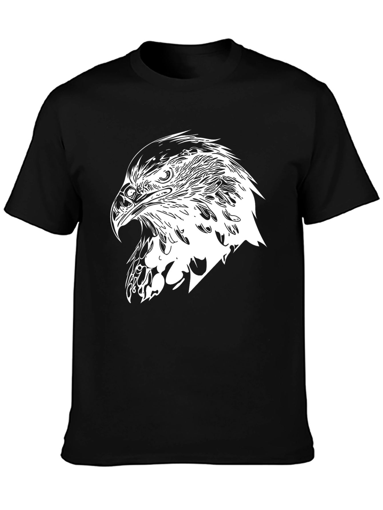 Mens Black T-Shirt - Eagle Graphic Tee