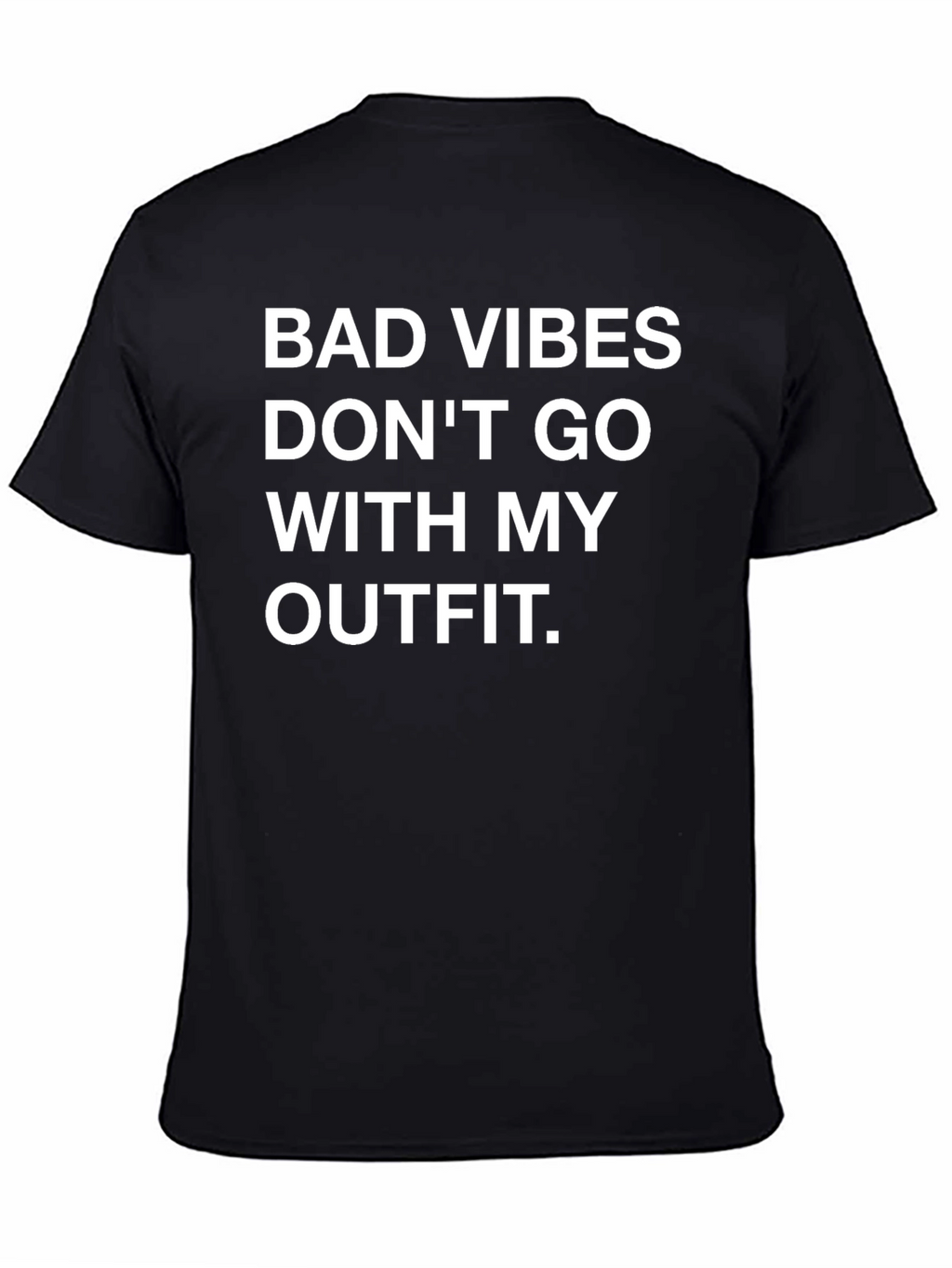 Funny Bad Vibes Graphic T-Shirt - Black