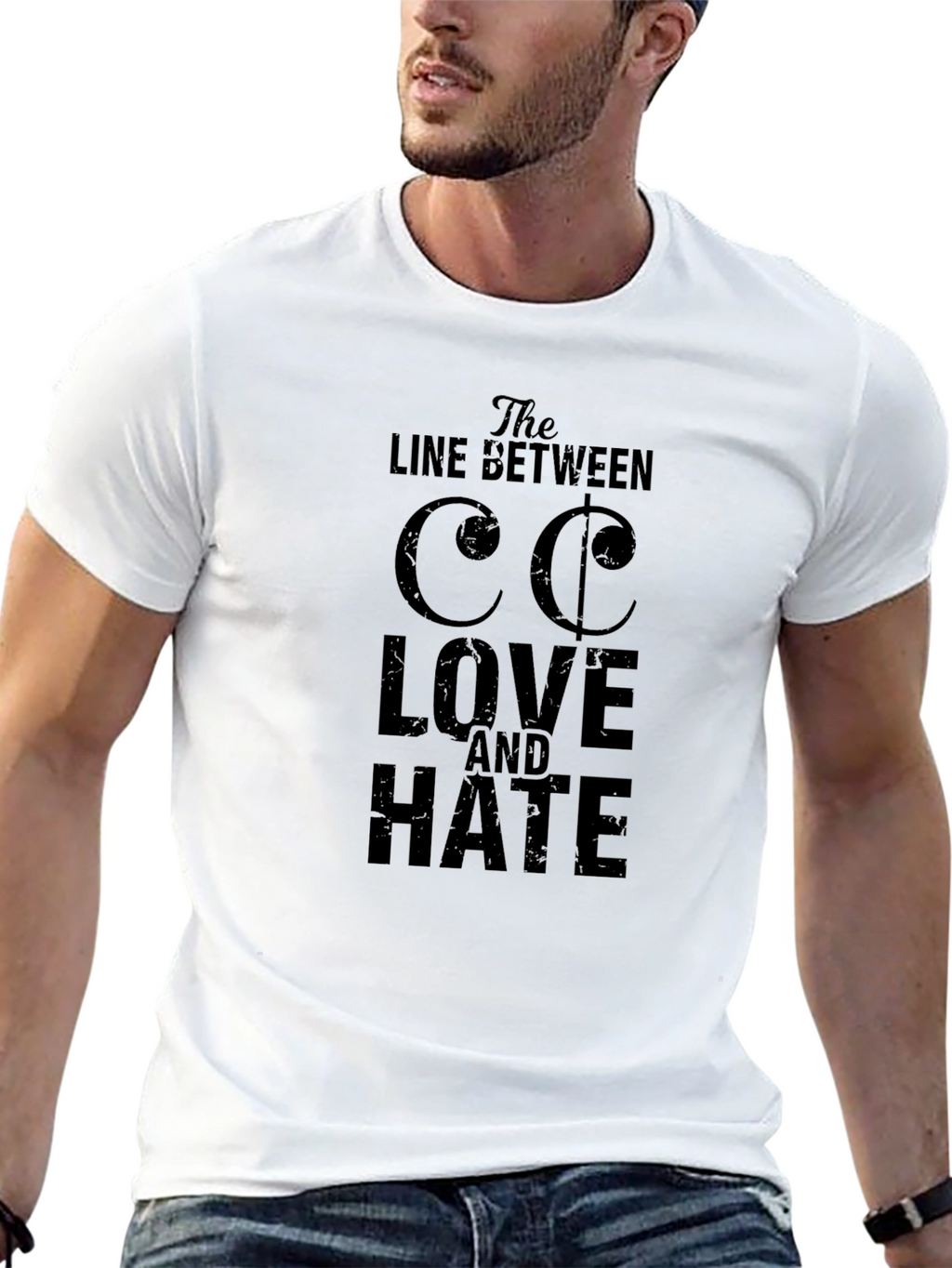 The Line Between Love and Hate T-Shirt