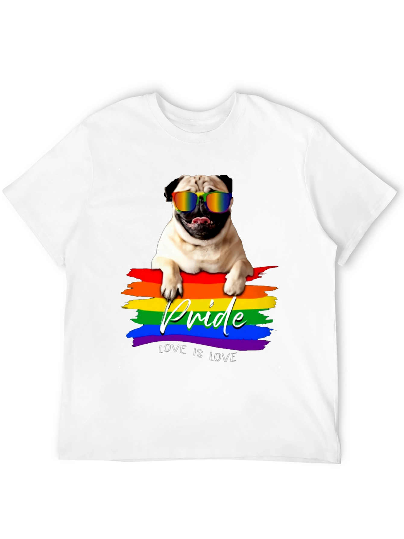 Pug Pride T-Shirt - Love is Love
