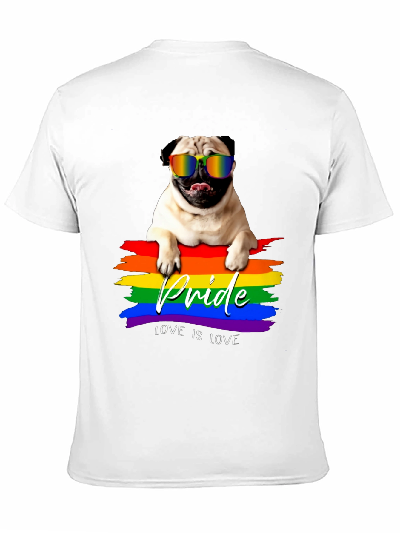 Pug Pride T-Shirt - Love is Love
