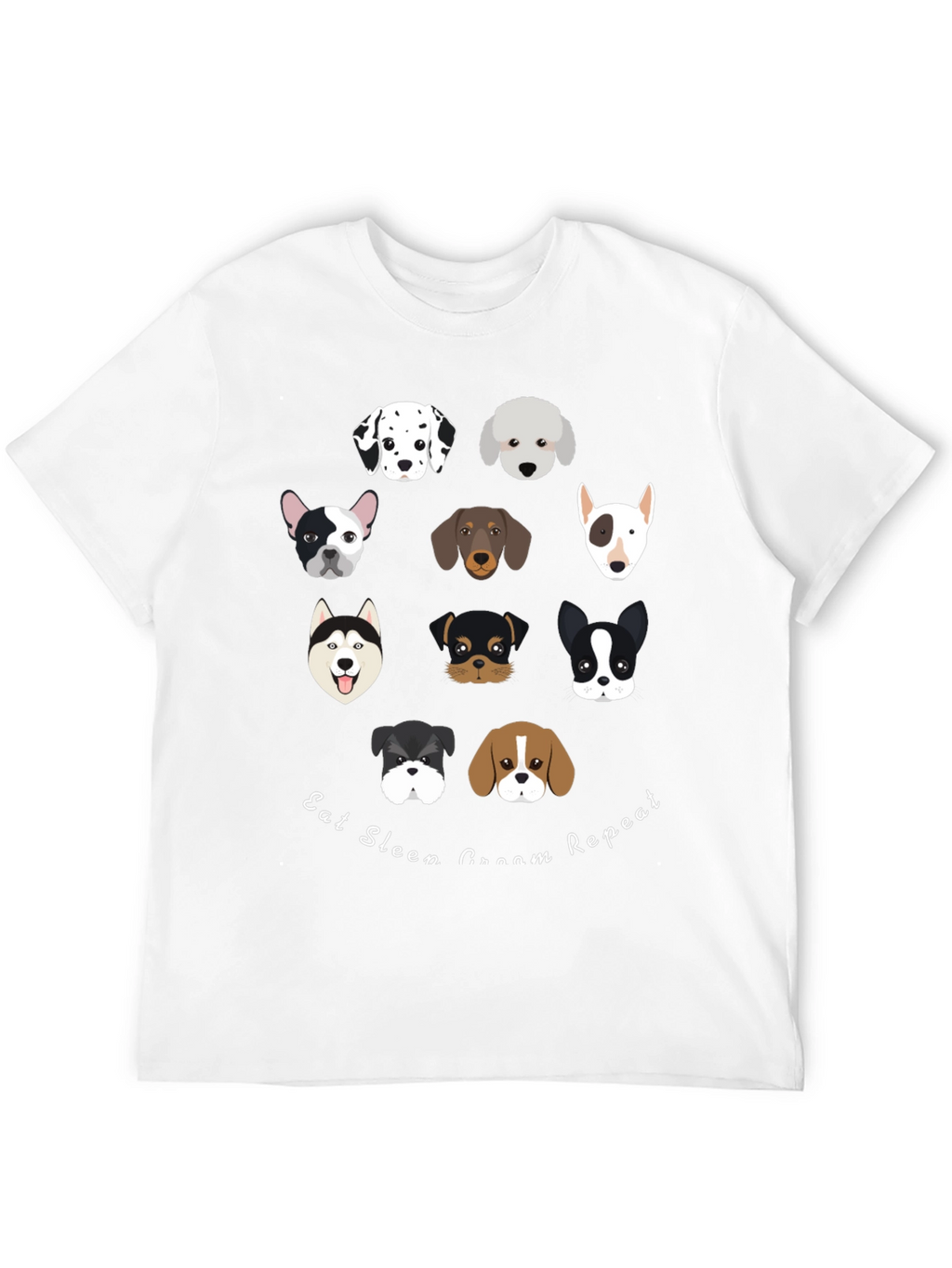 Dog Breed Graphic Tee - Eat Sleep Groom Repeat