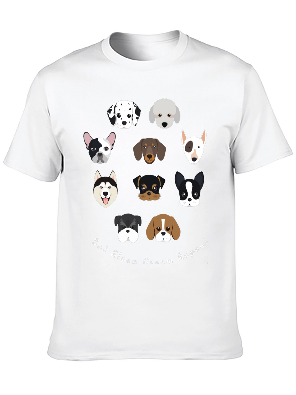 Dog Breed Graphic Tee - Eat Sleep Groom Repeat