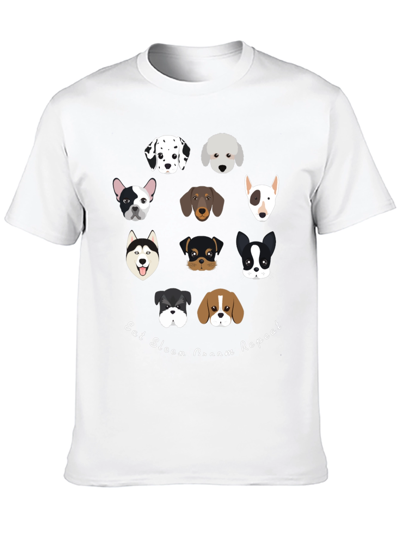 Dog Breed Graphic Tee - Eat Sleep Groom Repeat