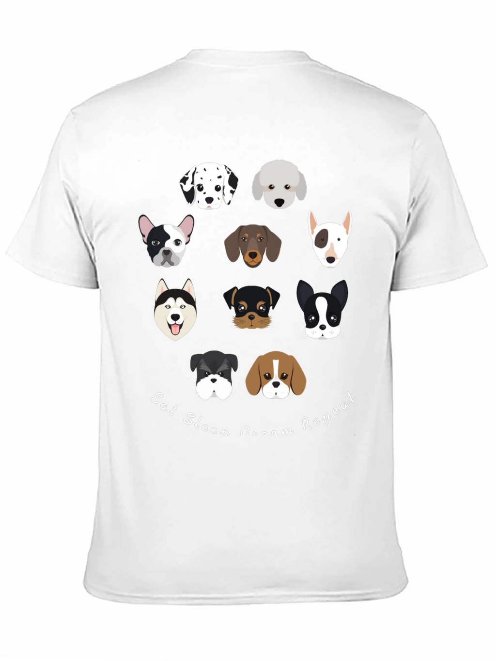 Dog Breed Graphic Tee - Eat Sleep Groom Repeat