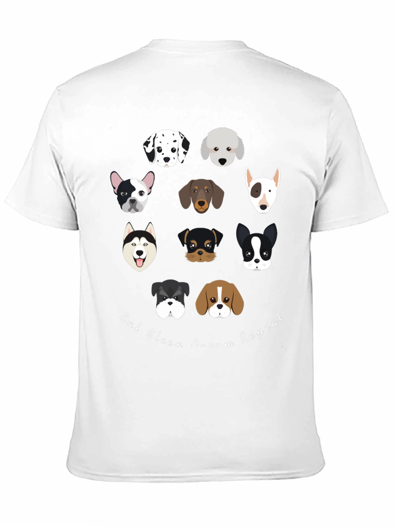 Dog Breed Graphic Tee - Eat Sleep Groom Repeat
