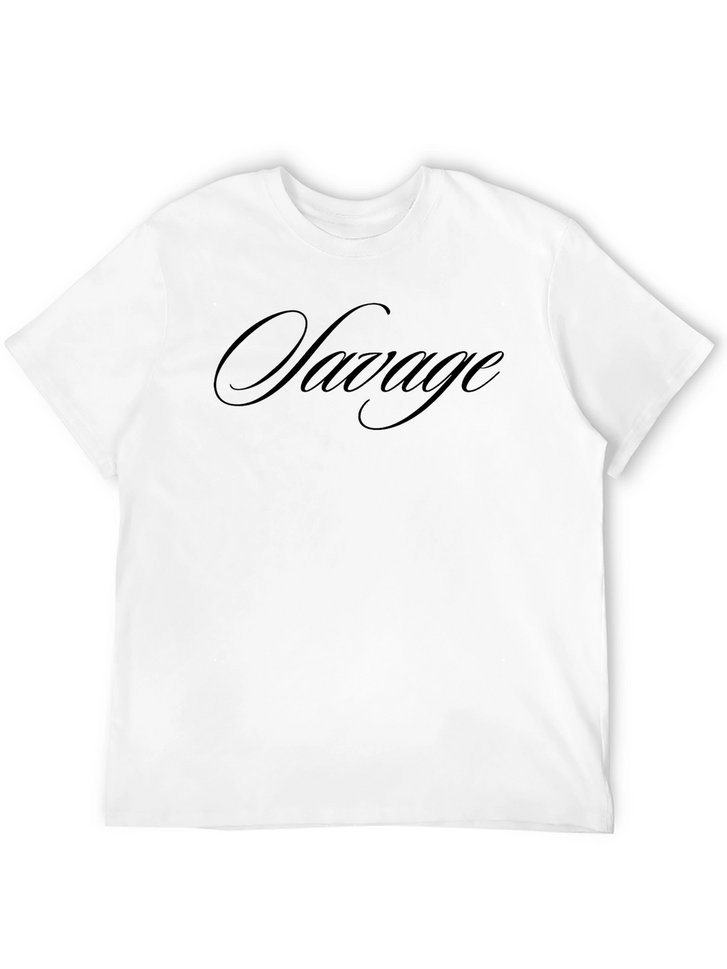 Savage Script Black T-Shirt - Stylish & Casual