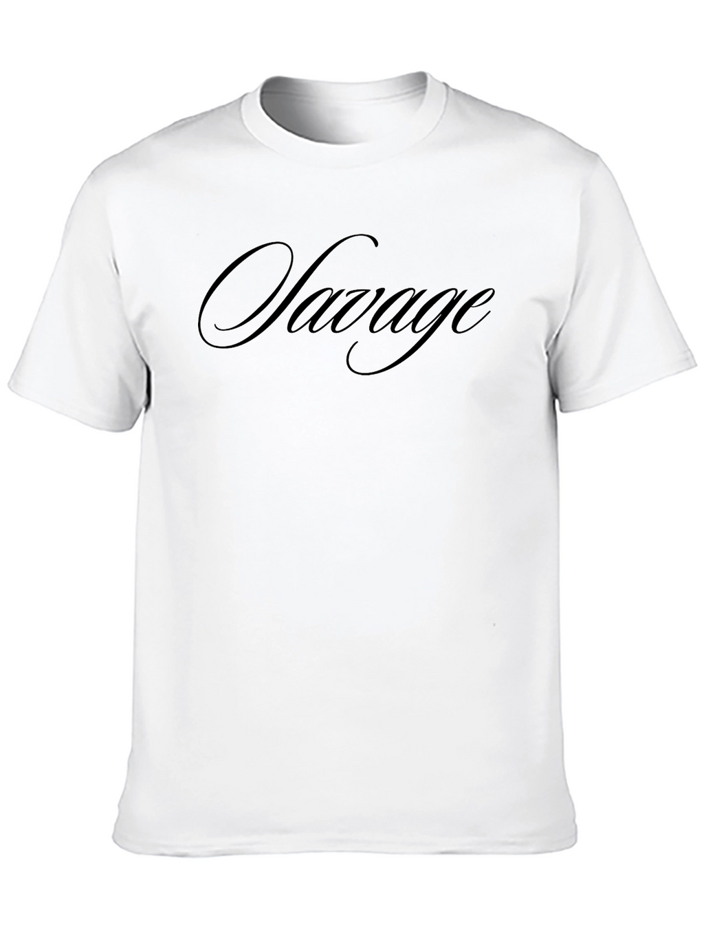 Savage Script Black T-Shirt - Stylish & Casual