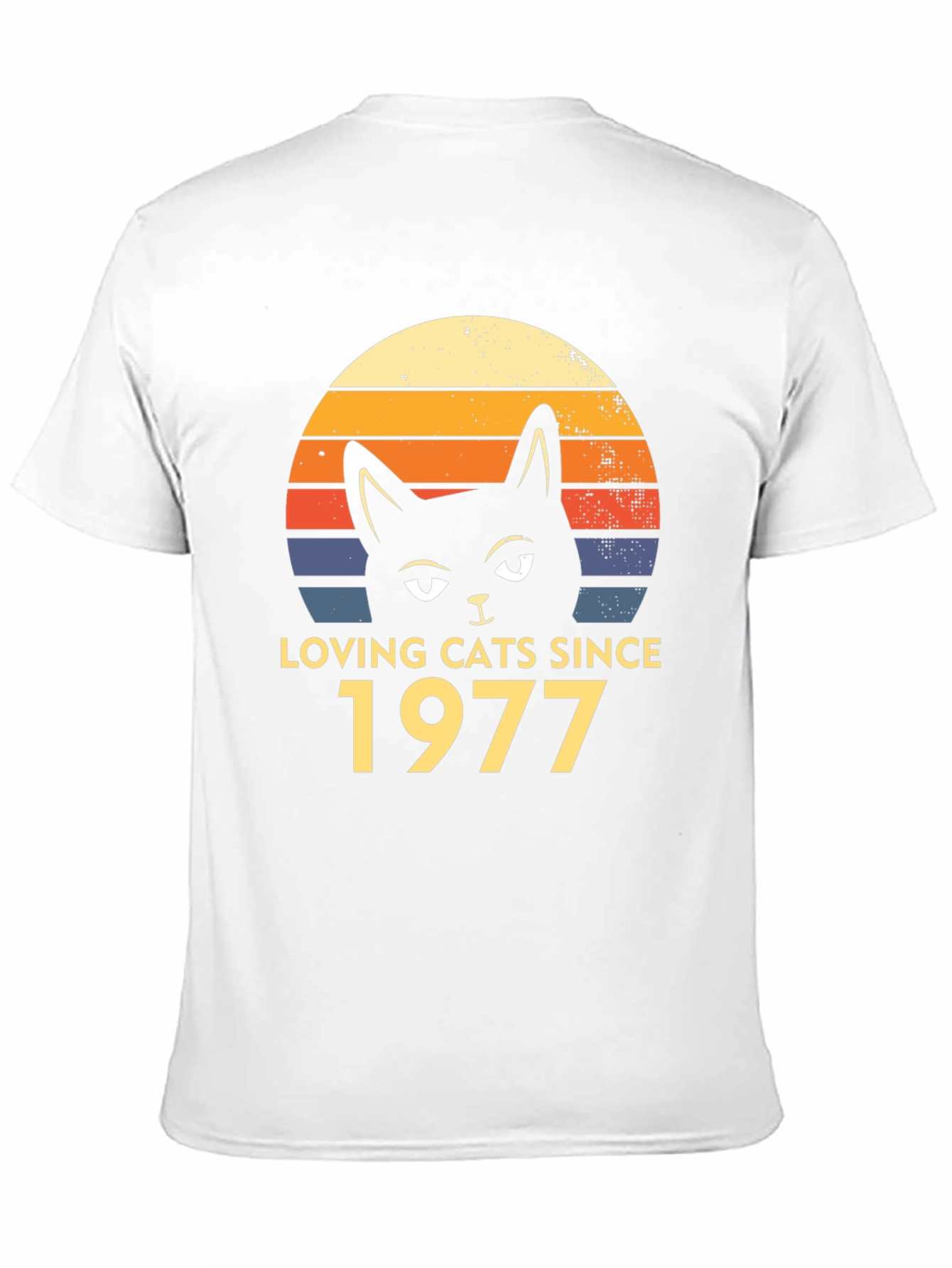 Loving Cats Since 1977 Black T-Shirt