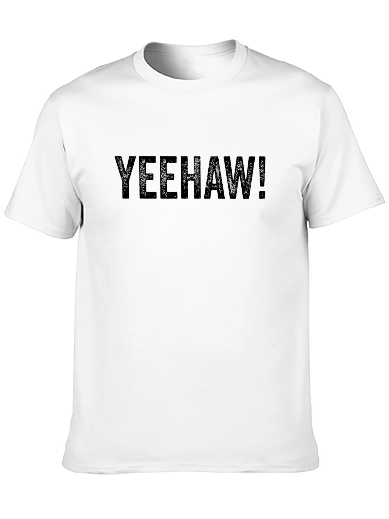 Yeehaw! Graphic Print Mens Black T-Shirt