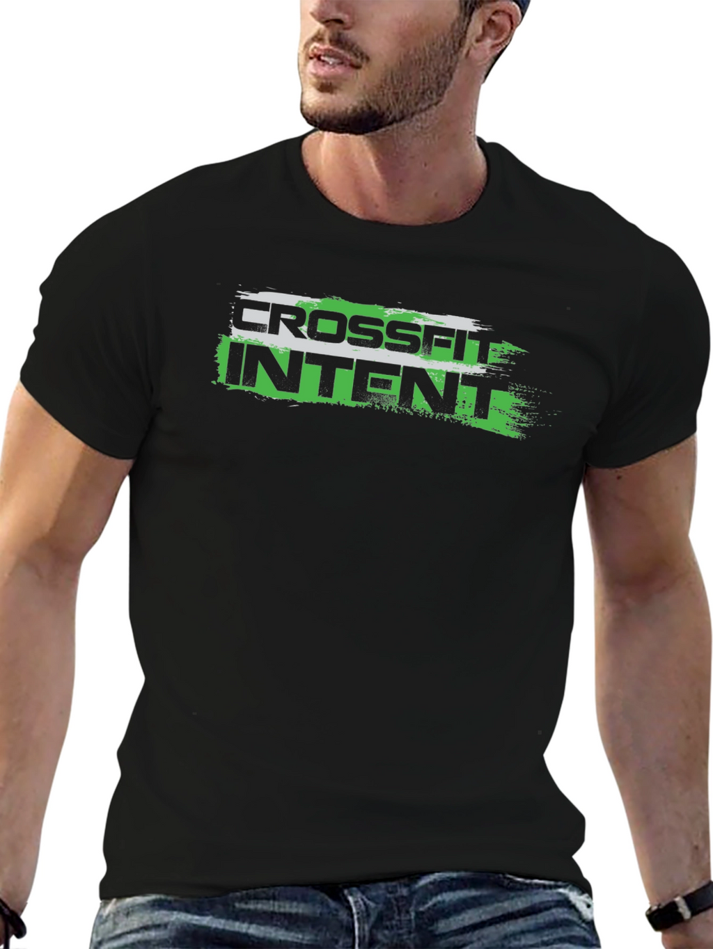 Crossfit Intent Graphic Tee - Black