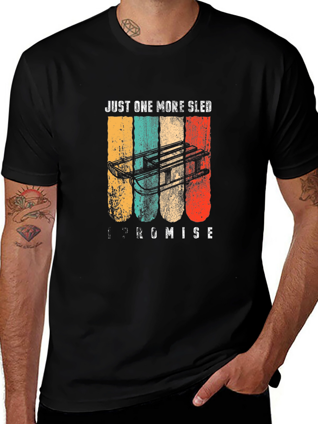 Just One More Sled T-Shirt - Retro Style