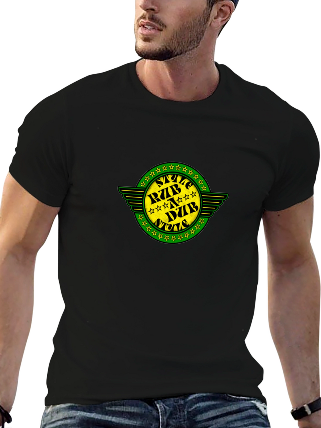 Graphic Tee - Star RZBADZB NUZB Design Black