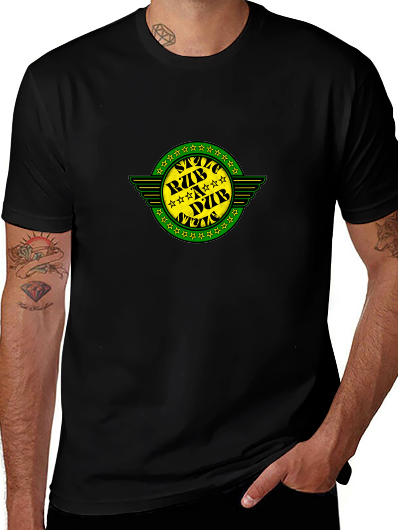 Graphic Tee - Star RZBADZB NUZB Design Black