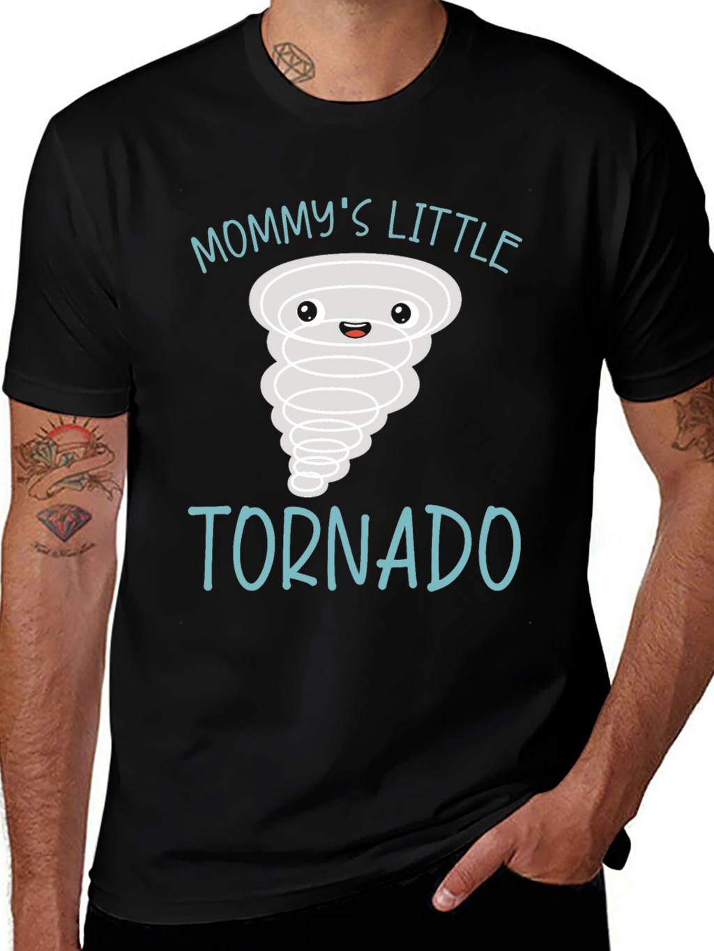 Mommys Little Tornado Black T-Shirt