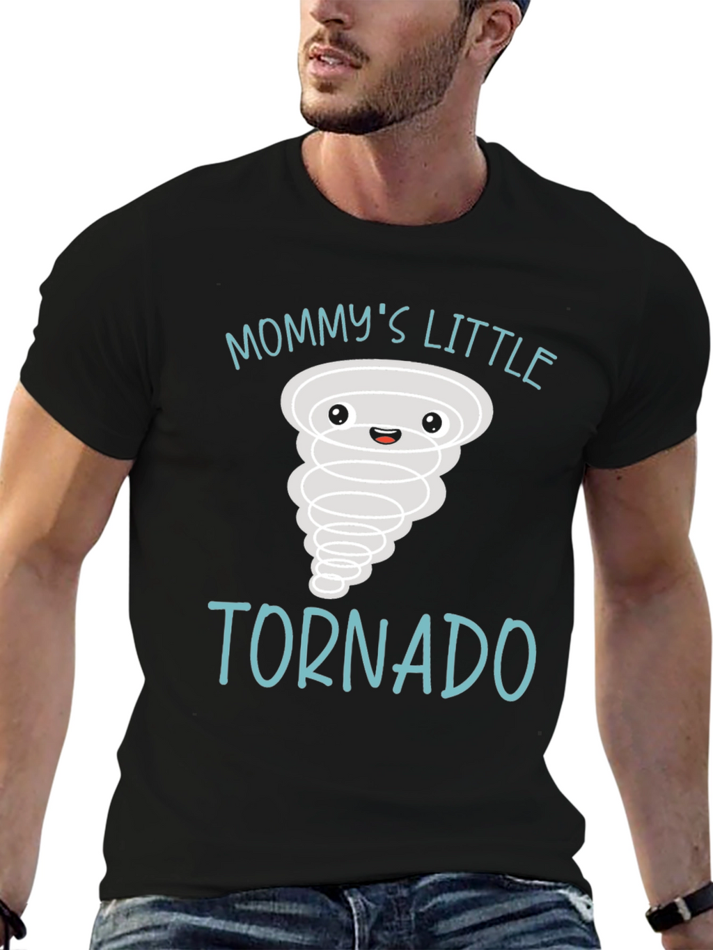 Mommys Little Tornado Black T-Shirt