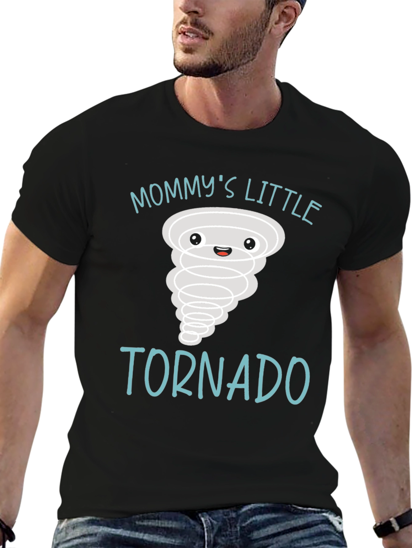 Mommys Little Tornado Black T-Shirt
