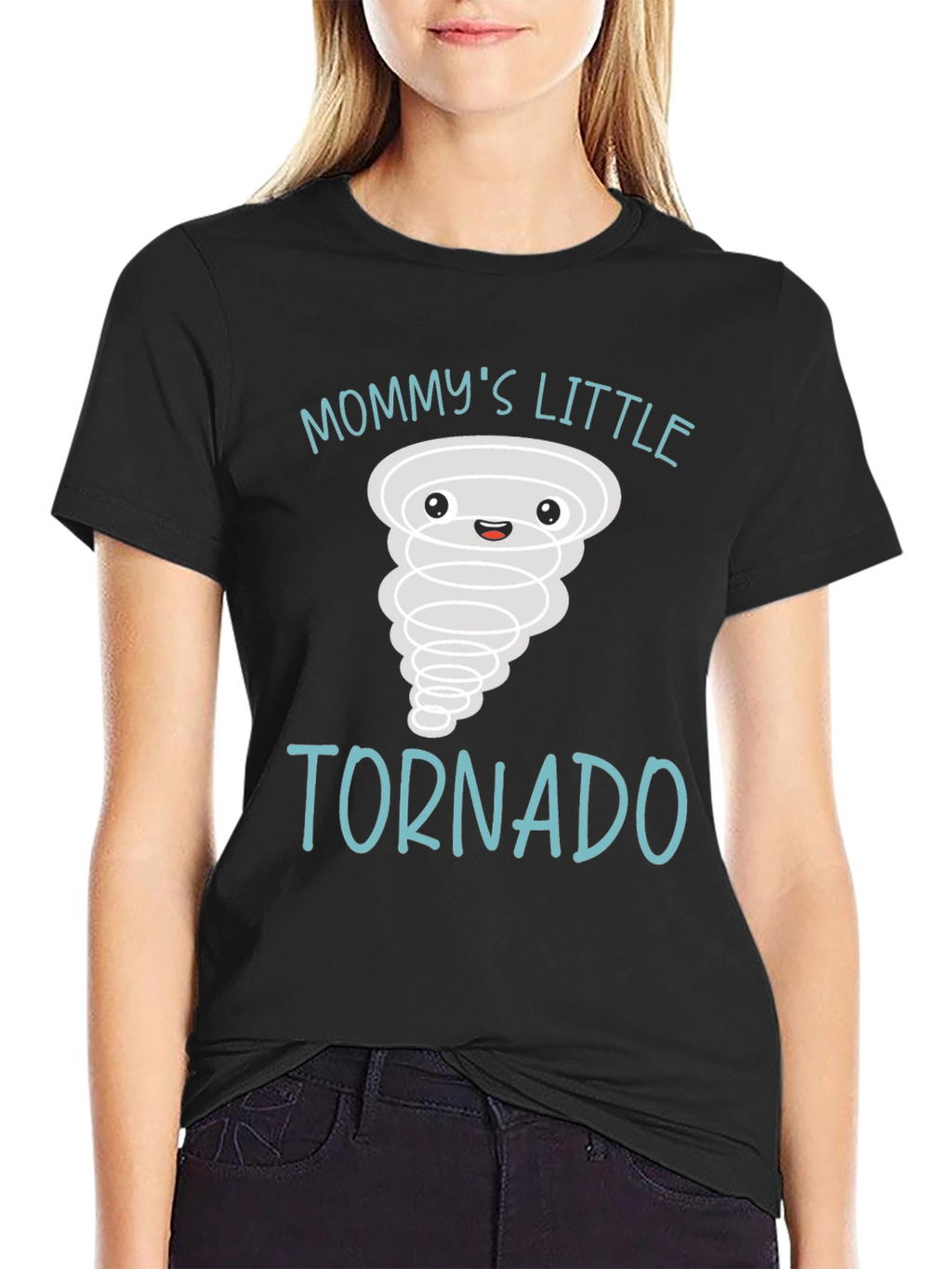 Mommys Little Tornado Black T-Shirt