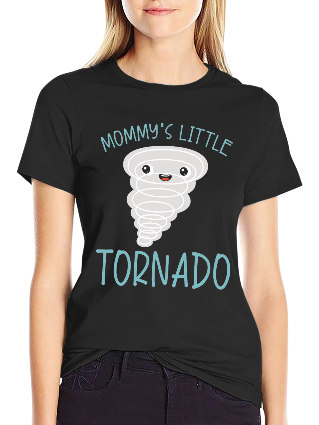 Mommys Little Tornado Black T-Shirt