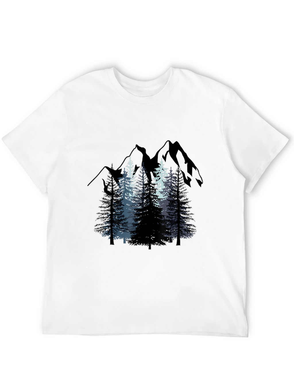 Mountain Scene Graphic Tee - Black