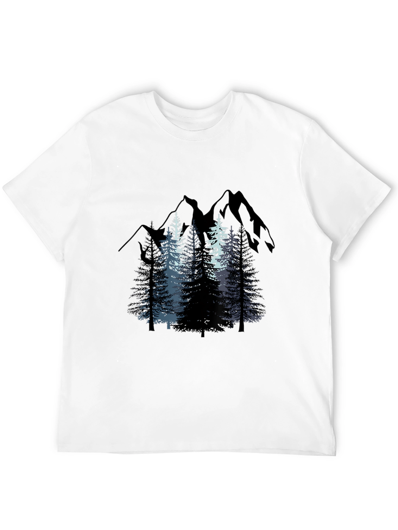 Mountain Scene Graphic Tee - Black